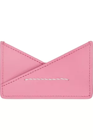 Maison Margiela Women Wallets - Pink Stitch Card Holder
