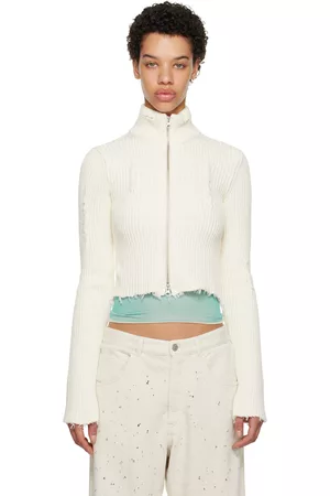 Maison Margiela Women Sweaters - Off-White Distressed Sweater