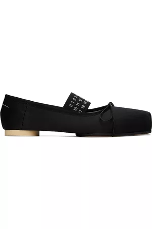 Maison Margiela Women Ballerinas - Black Bow Ballerina Flats