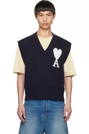 Ami Men Tank Tops - Navy Ami de Cœur Vest