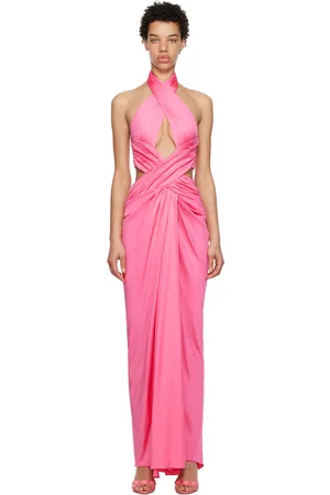 Moschino Women Graduation Dresses - Pink Draped Maxi Dress