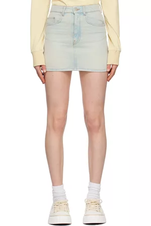 Ami Women Mini Skirts - Blue Five-Pocket Denim Miniskirt