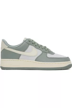 Nike Men Canvas Sneakers - Green & Off-White Air Force 1 '07 Sneakers