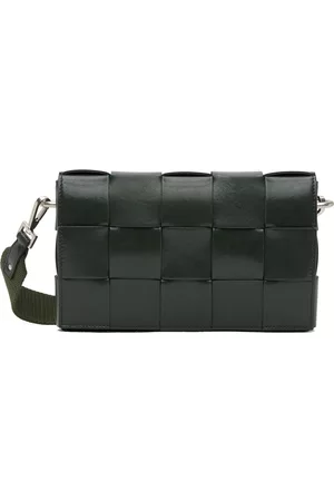 Bottega Veneta Men Luggage - Green Medium Cassette Messenger Bag