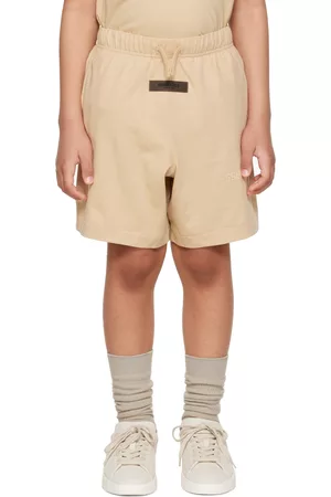 Essentials Shorts - Kids Beige Patch Shorts