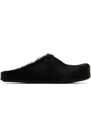 Marni Women Loafers - Black Fussbett Sabot Loafers