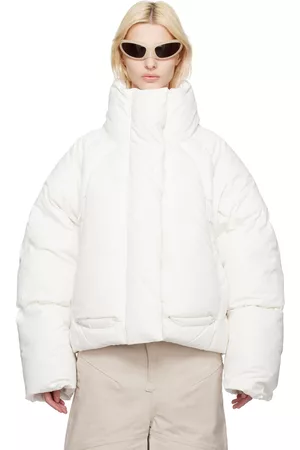Entire Studios Women Twill Jackets - SSENSE Exclusive White UVR Down Jacket