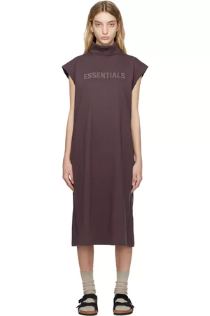 Essentials Women Midi Dresses - Purple Sleeveless Midi Dress
