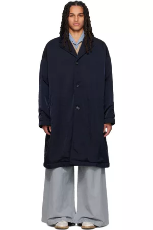 Maison Margiela Men Coats - Navy Three-Button Coat