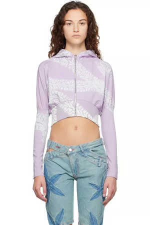 Masha Popova Women Graphic Hoodies - SSENSE Exclusive Purple Hoodie