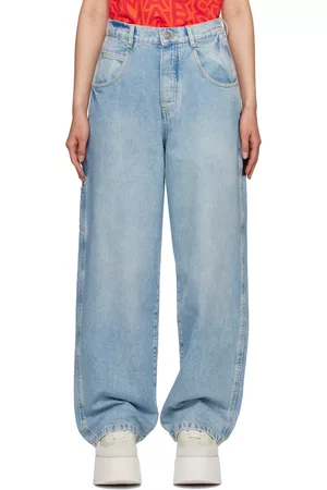 Marc Jacobs Women Stretch Jeans - Blue 'The Oversized Carpenter Jean' Jeans