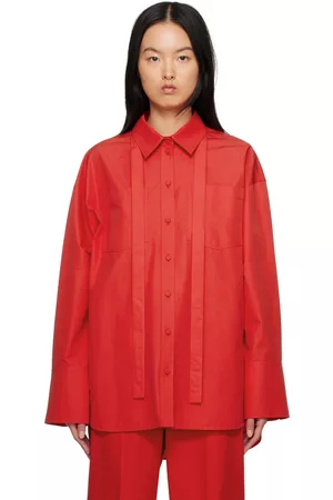 VALENTINO Women Shirts - Red Tie Shirt