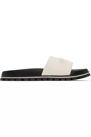 Marc Jacobs Women Slide Sandals - White 'The Leather Slide' Sandals