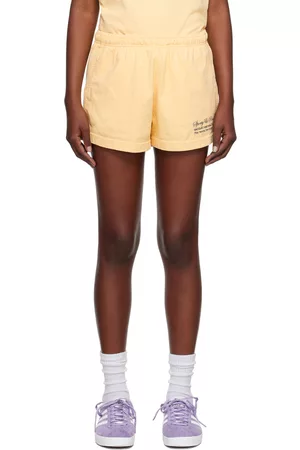 Sporty & Rich Women Shorts - Yellow 'Racquet Club' Shorts