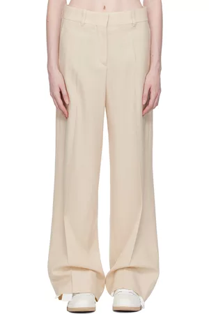 OFF-WHITE Women Formal Pants - Beige Formal Over Trousers