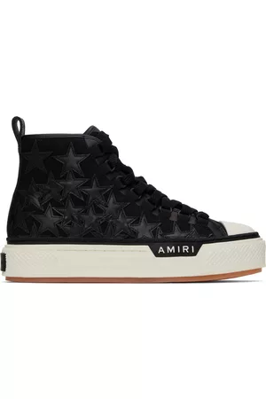 AMIRI Men Sports Shoes - Black Stars Court Sneakers