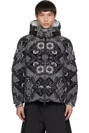 Moncler Men Jackets - Black & White Graphic Down Jacket