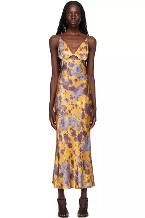 Bec & Bridge Women Graduation Dresses - Yellow & Purple Indi Strappy Maxi Dress