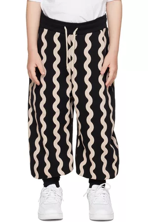 MÊME Pants - SSENSE Exclusive Kids Off-White & Black Lounge Pants