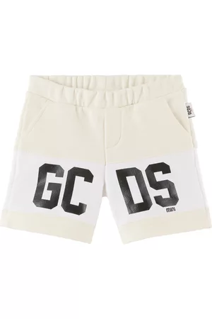 GCDS Shorts - Baby Off-White Printed Shorts