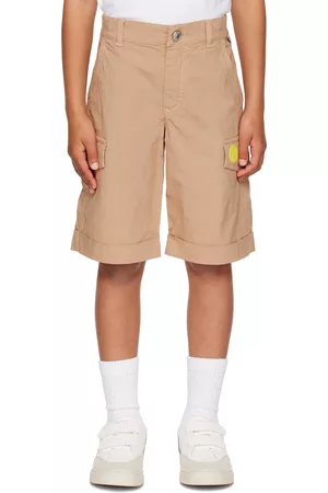 GCDS Shorts - Kids Tan Patch Shorts