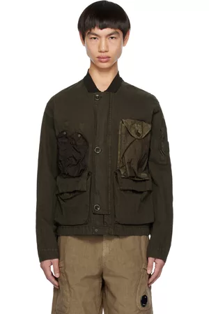 C.P. Company Men Waterproof Jackets - Green Medium Jacket