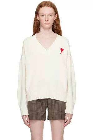 Ami Women Sweaters - Off-White Ami de Cœur Sweater