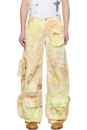 Collina Strada Men Twill Cargo Pants - Multicolor Garden Cargo Pants