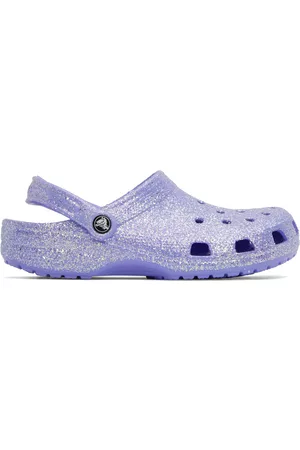 Crocs Men Clogs - Purple Classic Glitter Clogs