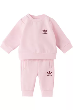 adidas Sets - Baby Pink Embroidered Sweatsuit Set