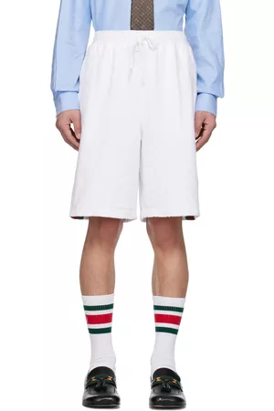 Gucci Men Shorts - White GG Shorts