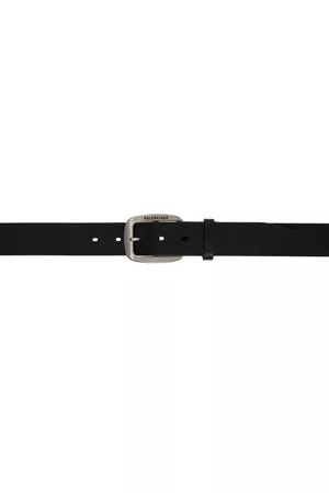 Balenciaga Men Belts - Black Calfskin Belt