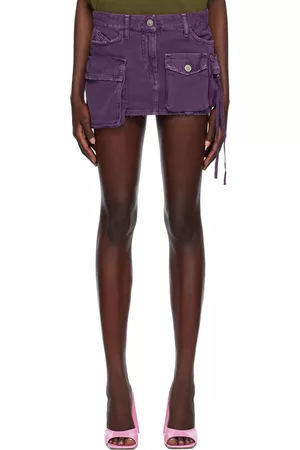My Alma Mater Denim Skirt In Purple • Impressions Online Boutique