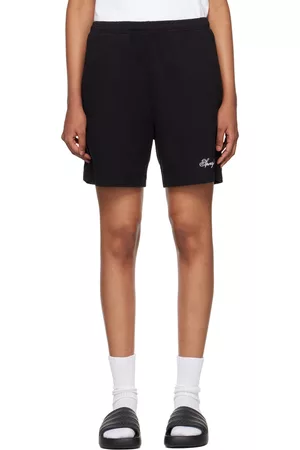 Sporty & Rich Women Shorts - Black Cursive Shorts