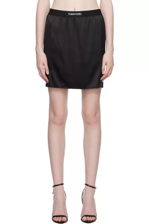 Tom Ford Women Mini Skirts - Black Patch Miniskirt