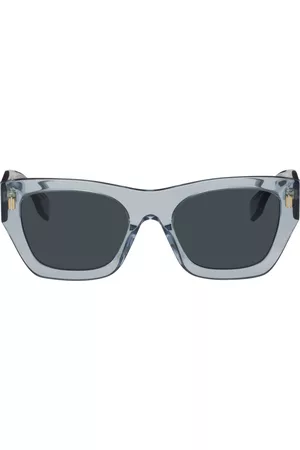 Fendi Fe40041u Blue Monogram Mirror Ff Aviator Sunglasses in Black