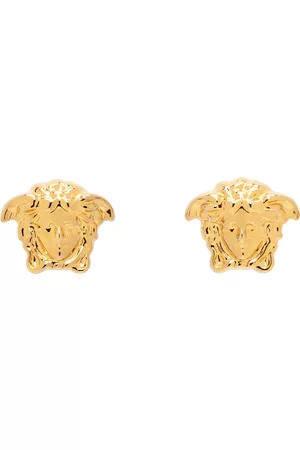 Versace Virtus Stud Earrings in Metallic