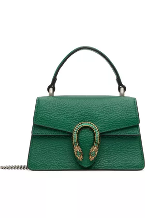 Dionysus Crystal Embellished Satin Shoulder Bag in Green - Gucci