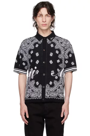 AMIRI Short Sleeve Bandana Print Silk Shirt - Farfetch