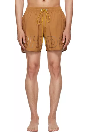 Rhude Men's Snakeskin-Print Swim Shorts