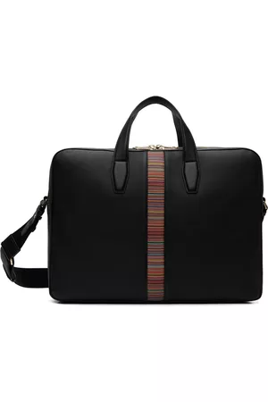Paul Smith Mainline Black Canvas Signature Stripe Cross Body Bag Mens New