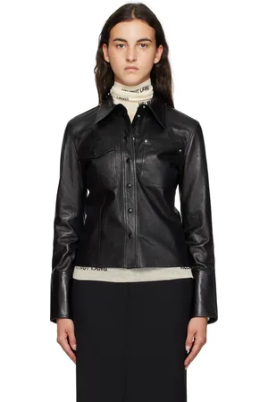 Helmut Lang Women's Croc Embossed Leather Vest