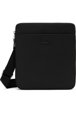 Lacoste The Blend monogram-pattern messenger bag, Black