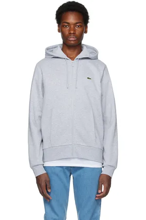 Gray lacoste online hoodie