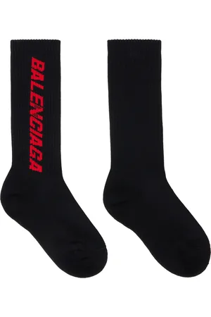 Balenciaga Bb Monogram Crew Socks In Brown