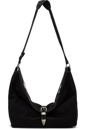 Marge Sherwood Black Medium Crinkled Shoulder Bag for Women