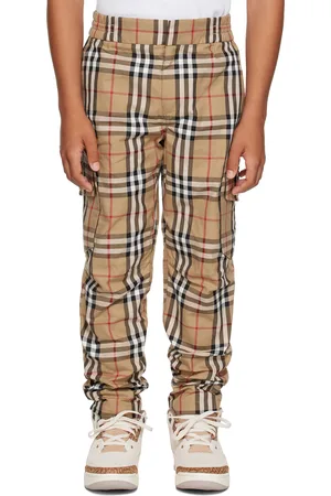 Baby Beige Check Lounge Pants by Burberry on Sale