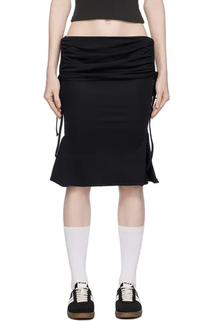 SSENSE Exclusive Black Micro Bandeau Miniskirt by Emily Watson on Sale