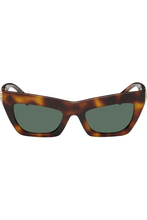 Monogram Motif Oversized Round Frame Lola Sunglasses in Dark  Tortoiseshell/brown - Women | Burberry® Official