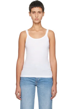 RE/DONE  Hanes Ribbed Tank in Baby Blue